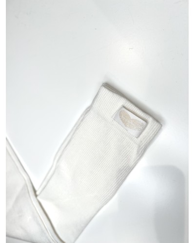 Zakolanówki z serduszkiem By o la la...! śmietanowe