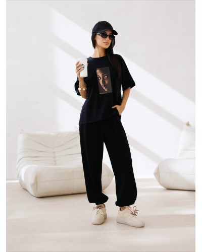 Spodnie materiałowe By o la la...! czarne