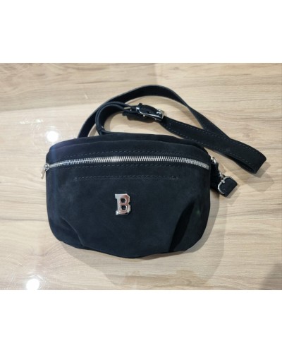 Nerka skórzana z literą B By o la la...! czarna