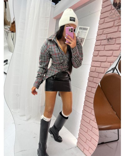 Koszula wiązana w kratę La Milla szara