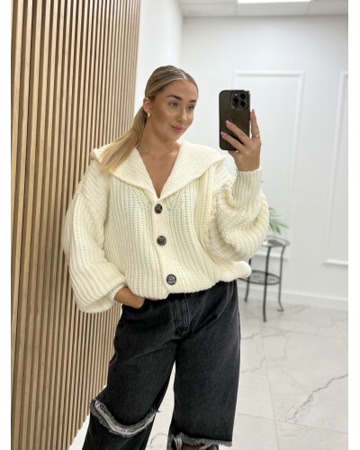 Kardigan La Milla śmietanowy