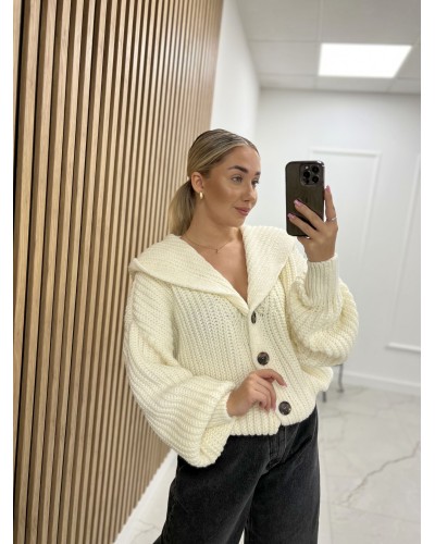 Kardigan La Milla śmietanowy