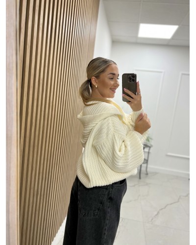 Kardigan La Milla śmietanowy