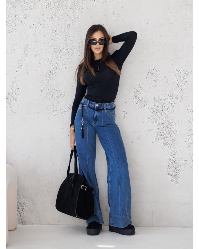 Spodnie jeansowe z szeroką nogawką By o la la...!