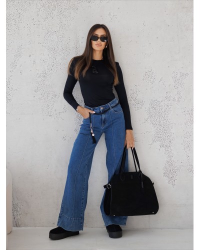 Spodnie jeansowe z szeroką nogawką By o la la...!