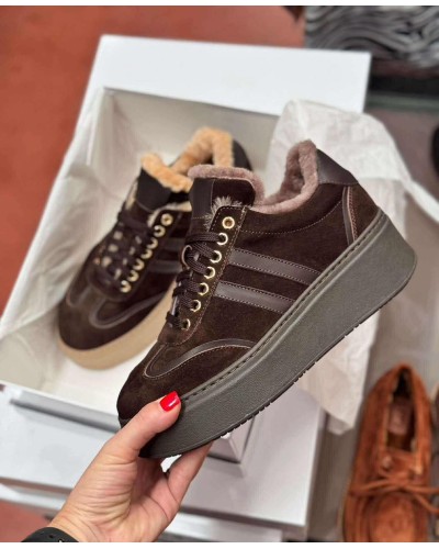 Sneakersy z futerkiem By o la la...! chocomus