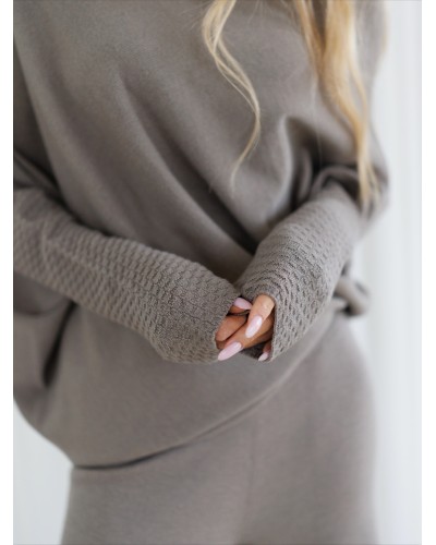 Komplet dzianinowy By o la la...! stone