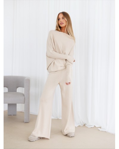 Komplet dzianinowy By o la la...! beżowy