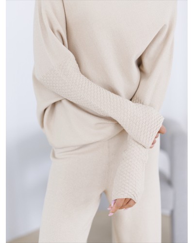 Komplet dzianinowy By o la la...! beżowy