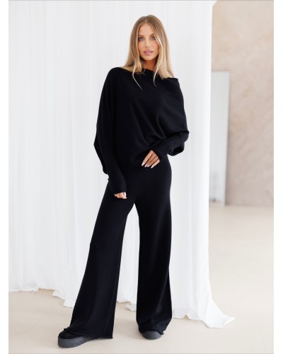 Komplet dzianinowy By o la la...! czarny