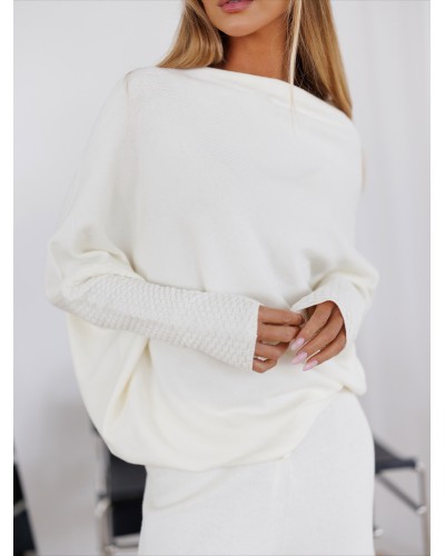 Komplet dzianinowy By o la la...! śmietankowy