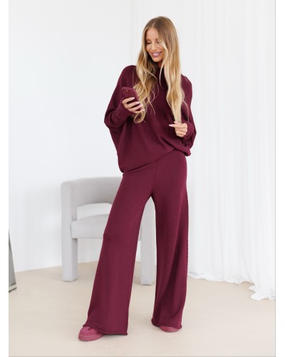 Komplet dzianinowy By o la la...! merlot