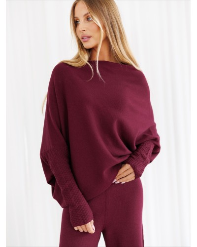 Komplet dzianinowy By o la la...! merlot