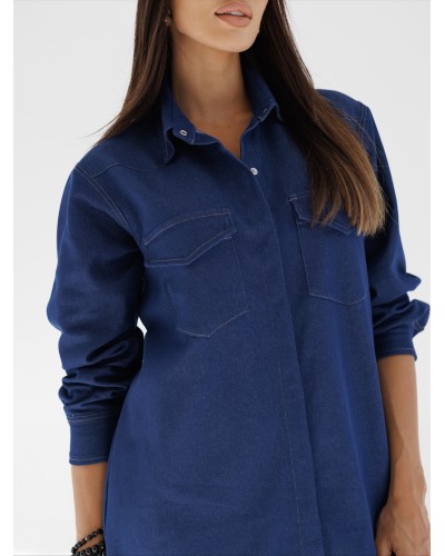 Sukienka koszulowa z koronkowym dołem By o la la...!