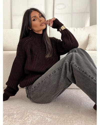 Sweter Cozy czekoladowy