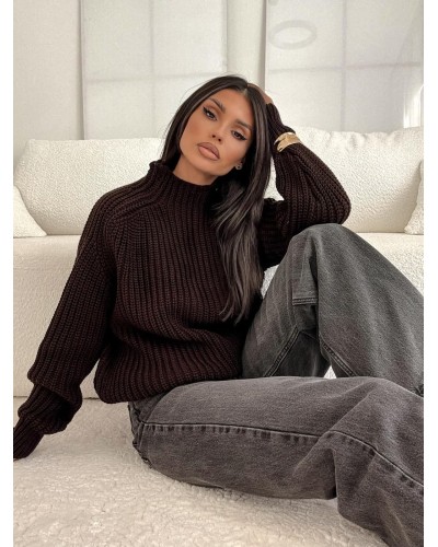 Sweter Cozy czekoladowy