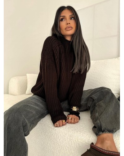 Sweter Cozy czekoladowy