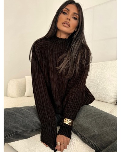 Sweter Cozy czekoladowy
