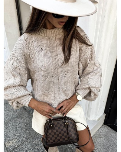 Sweter Aura beżowy