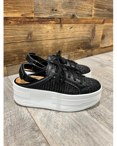 Sneakers rafa bez pięty By o la la...! czarny