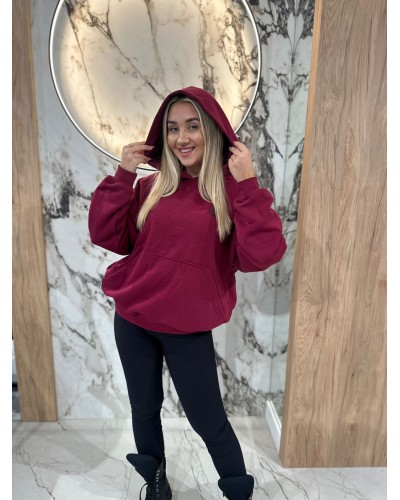 Bluza z kapturem By o la la...! merlot