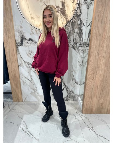 Bluza z kapturem By o la la...! merlot