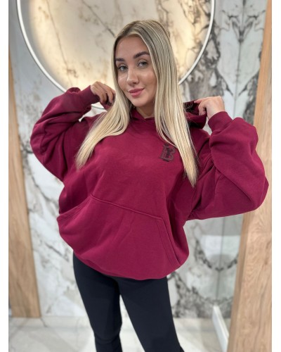 Bluza z kapturem By o la la...! merlot