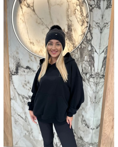 Bluza z kapturem By o la la...! czarna