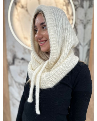 Balaclava moherowa By o la la...! śmietankowy