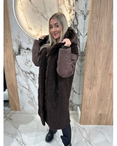 Kurtka baranek z pikowanymi rękawami By o la la...! chocomus