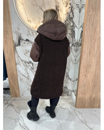 Kurtka baranek z pikowanymi rękawami By o la la...! chocomus