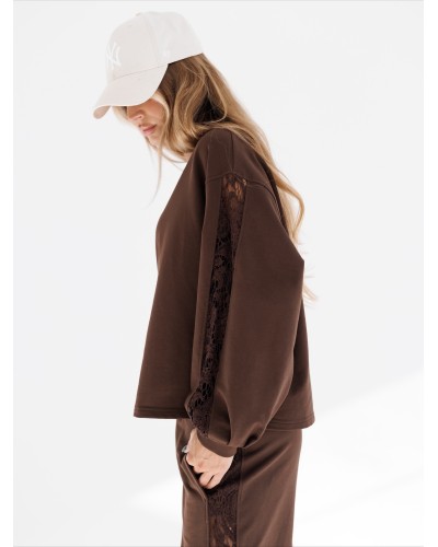 Komplet dresowy z koronkowym lampasem By o la la...! chocomus