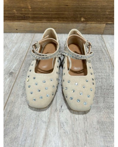 Baleriny cyrkonie By o la la...! beżowe