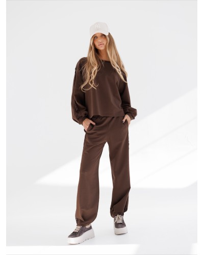 Komplet dresowy z koronkowym lampasem By o la la...! chocomus