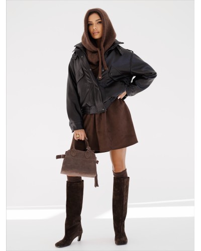 Bomberka skórzana By o la la...! czarna