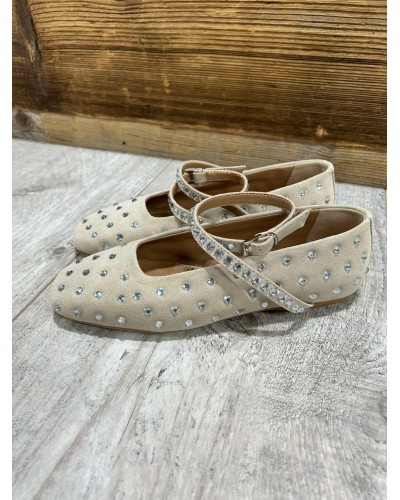 Baleriny cyrkonie By o la la...! beżowe