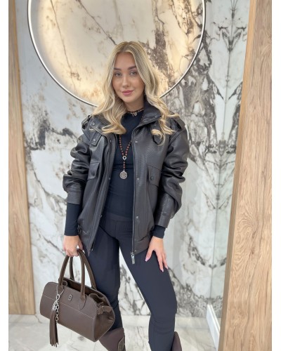 Bomberka skórzana By o la la...! chocomus