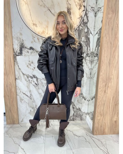 Bomberka skórzana By o la la...! chocomus