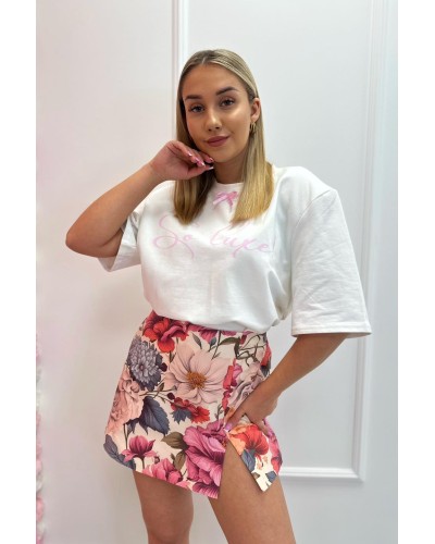 T-shirt So Luxe La Milla śmietanowo-różowy