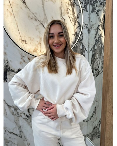 Komplet dresowy ocieplany EMO beżowy