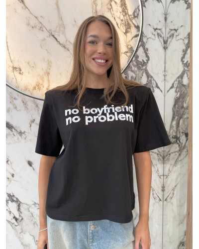 T-shirt No Boyfriend La Milla biały czarny