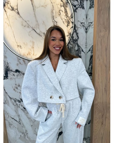 Komplet dresowy z marynarką EMO szary