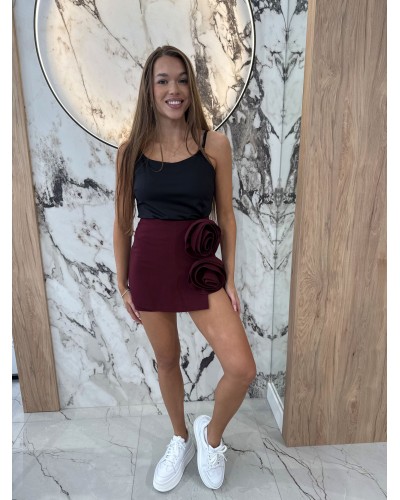 Spódniczko-spodenki róże Belluci burgund