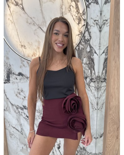 Spódniczko-spodenki róże Belluci burgund