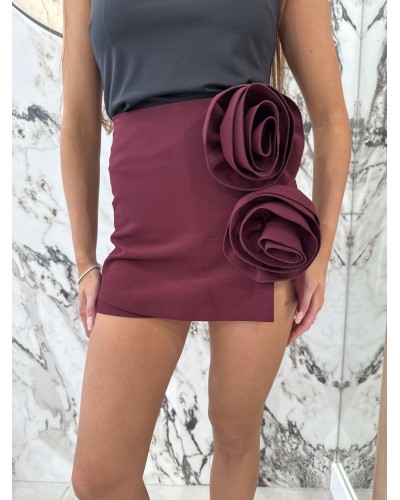 Spódniczko-spodenki róże Belluci burgund