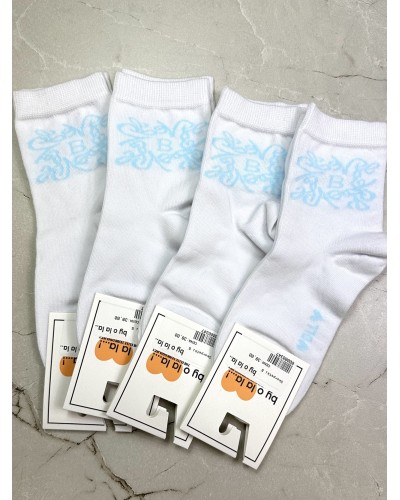 Skarpetki By o la la...! niebieskie logo