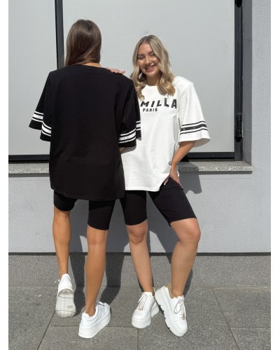 T-shirt Paris La Milla czarny z białym