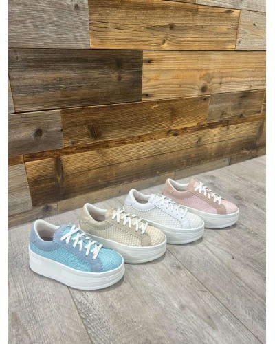 Sneakers rafa By o la la...! niebieskie