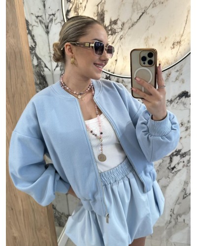 Naszyjnik różaniec z kwarcu różowego By o la la...! moneta złota