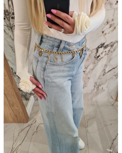 Pasek łańcuszek podwójny By o la la...! złoty